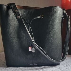 Calvin Klein Black Leather Purse